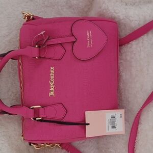 JUICY COUTURE FREE LOVE PINK SATCHEL HANDBAG | HB 228